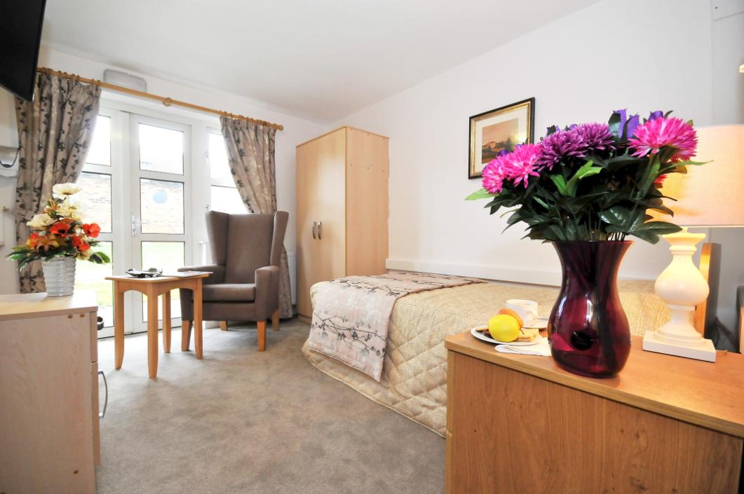 bedroom at Meadow Bank Care Home