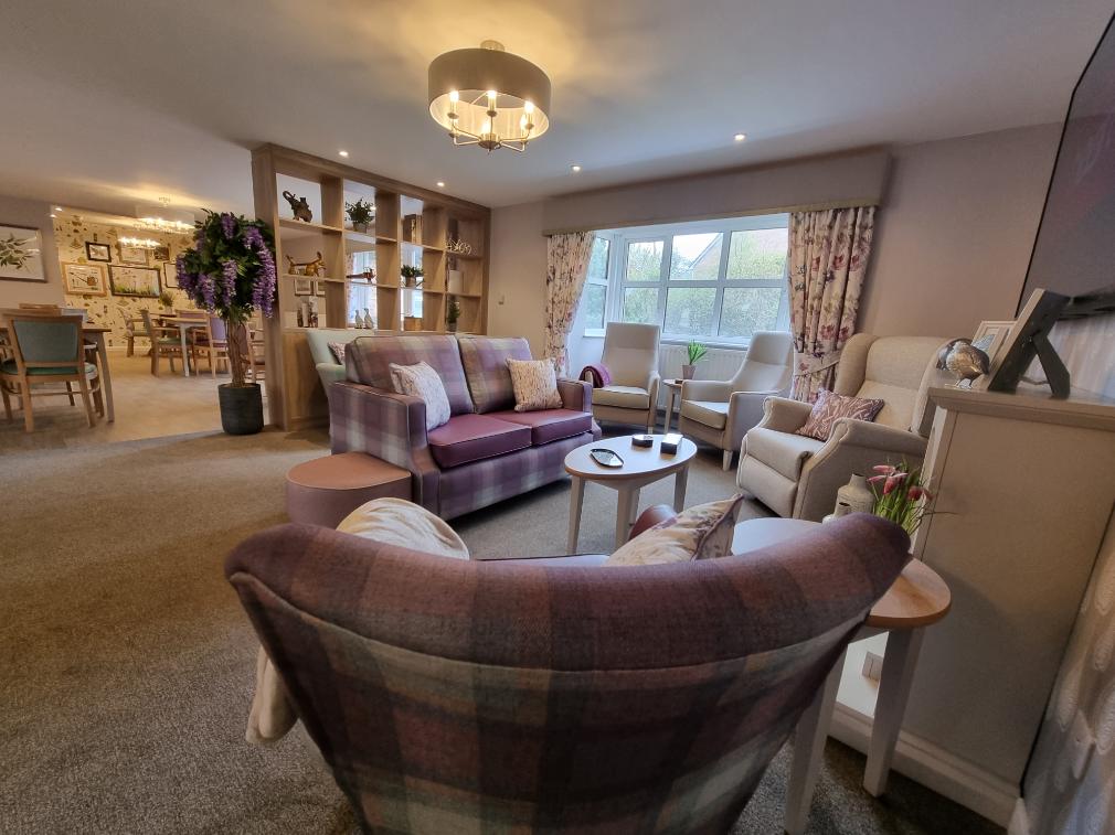 lounge at meadow bank care home